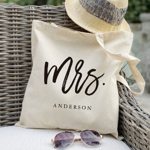 Tote Bag Calligraphie Mme Moderne Chic