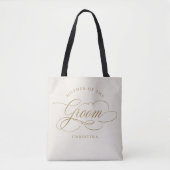 Tote Bag Calligraphie moderne or Mère de la Mariée (Devant)