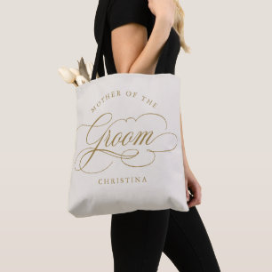 Tote Bag Calligraphie moderne or Mère de la Mariée