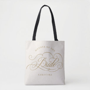Tote Bag Calligraphie moderne or Mère de la Mariée