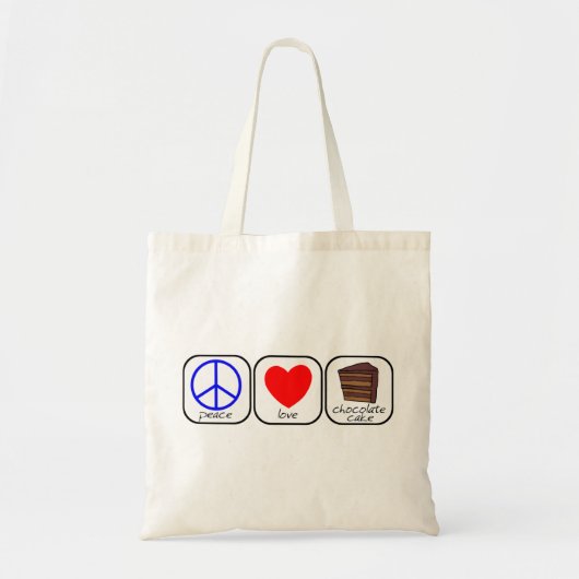 Tote Bag Calme, amour et gâteau au chocolat (Devant)