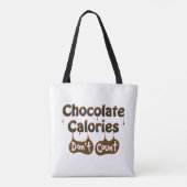 Tote Bag Calories au chocolat ne comptent pas (Dos)