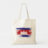 Tote Bag Cambodge Drapeau Art (Dos)
