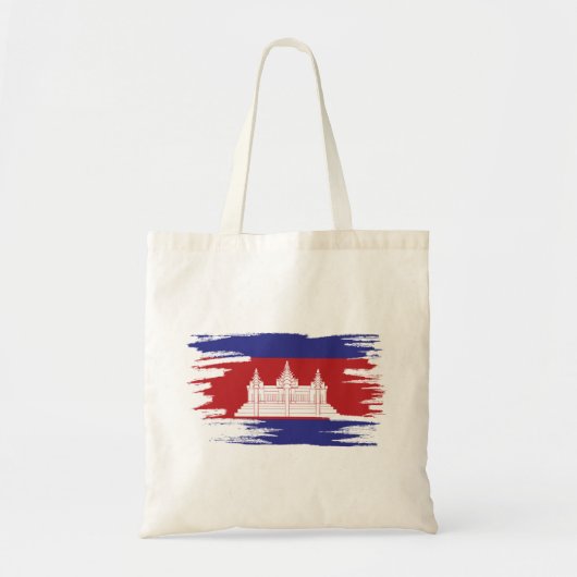 Tote Bag Cambodge Drapeau Art (Devant)