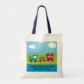 Tote Bag Cambuse de train de Choo Choo d'enfants (Devant)
