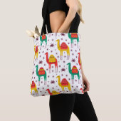 Tote Bag Camel pattern flat color design (De près)