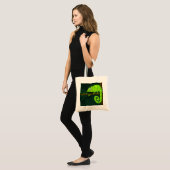 Tote Bag Caméléon mignon vert (Devant (modèle))