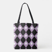 Tote Bag Cameo Harlequins, Lilac, Blanc, Noir (Dos)