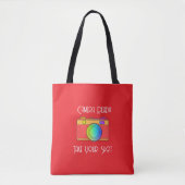 Tote Bag Caméra Prêt Prenez Votre Rouge De Tir (Devant)