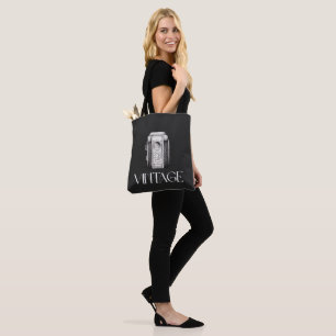 Tote Bag Caméra vintage noir
