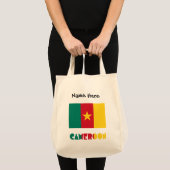 Tote Bag Cameroun - Personnalisation noire du drapeau camer (Devant (produit))