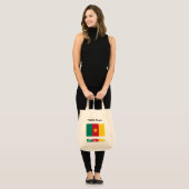 Tote Bag Cameroun - Personnalisation noire du drapeau camer (Devant (modèle))