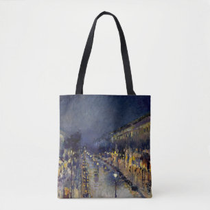 Tote Bag Camille Pissarro - Boulevard Montmartre en nuit