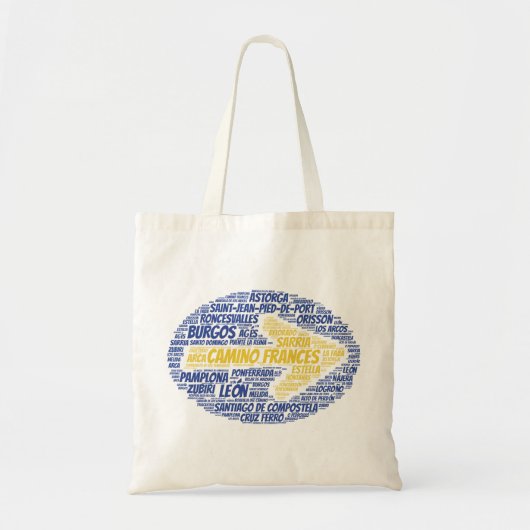 Tote Bag Camino Frances Word Art (Devant)