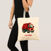 Tote Bag Camion à benne rouge mignon (Devant (produit))