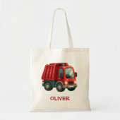Tote Bag Camion à benne rouge mignon (Devant)