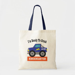 Tote Bag Camion de course bleu écraser les garçons de mater