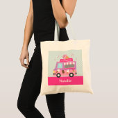 Tote Bag Camion De Crème De Glace Rose Sucrée Pour Filles (Devant (produit))