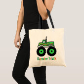 Tote Bag Camion de monstre vert (Devant (produit))