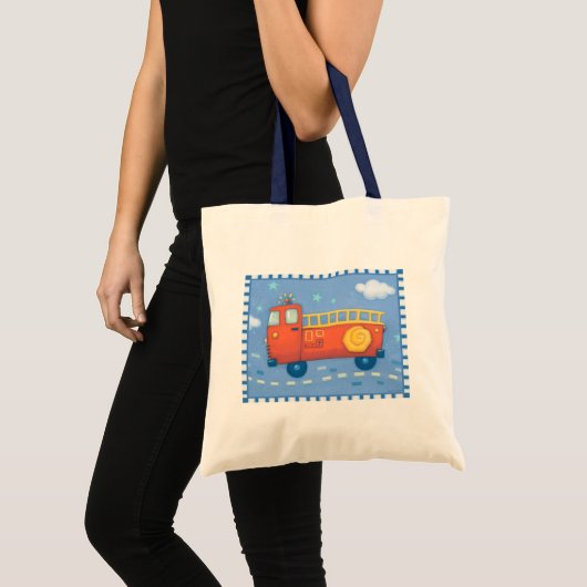 Tote Bag Camion de pompiers (Devant (produit))