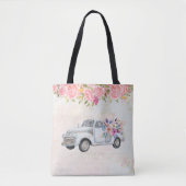 Tote Bag Camion de ramassage vintage Aquarelle rustique (Devant)
