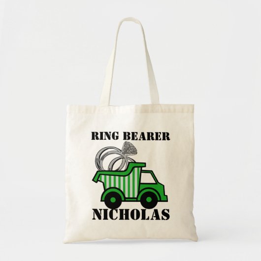 Tote Bag Camion de vidange vert (Devant)