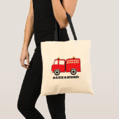 Tote Bag Camion d'incendie rouge personnalisé (Devant (produit))