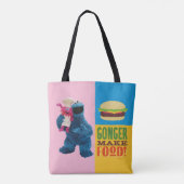 Tote Bag Camion fourré de Cookie Monster | Gonger Make Food (Dos)