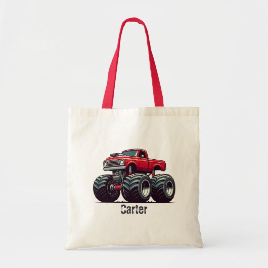 Tote Bag Camion monstre rouge (Devant)