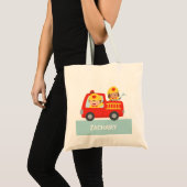 Tote Bag Camion pompier et chien Red Fire Truck pour enfant (Devant (produit))