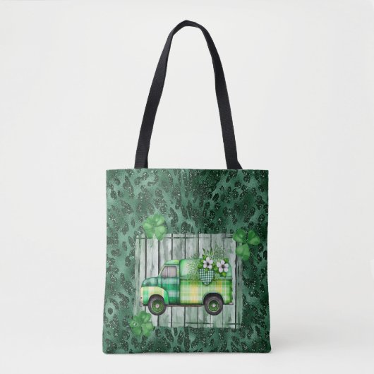 Tote Bag Camion Vintage de la Saint-Patrick (Devant)