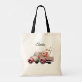 Tote Bag Camion Vintage rose (Dos)