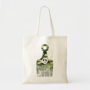Tote Bag Camo Afro Hair Peace