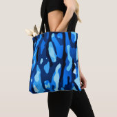 Tote Bag Camo bleu Abstrait Motif (De près)
