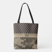 Tote Bag Camo marron classique Personnalisé (Dos)