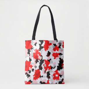 Tote Bag Camo noir rouge noir noir Conception abstraite