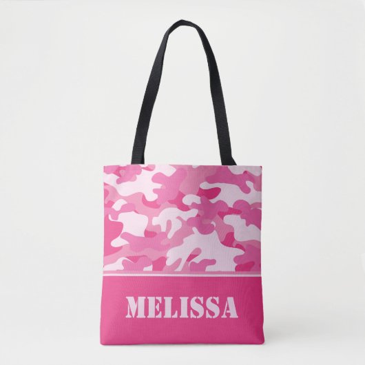 Tote Bag Camo rose (camouflage) | personnalisé (Devant)