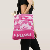 Tote Bag Camo rose (camouflage) | personnalisé (De près)