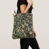 Tote Bag Camouflage beige, Tan Brown, Vert, gris foncé (De près)