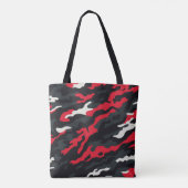 Tote Bag Camouflage blanc gris rouge Motif Camo (Dos)