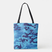 Tote Bag Camouflage bleu élégant Camo Preppy Carryall (Dos)
