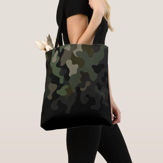 Tote Bag Camouflage de fond vert (De près)