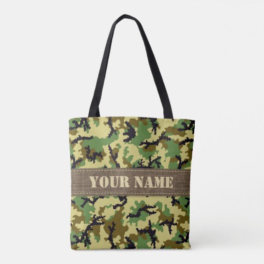 Tote Bag Camouflage des bois (Dos)