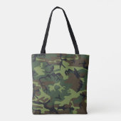 Tote Bag Camouflage en Camo vert, Brown, noir (Dos)