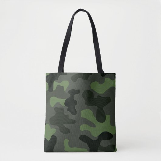 Tote Bag camouflage gris vert foncé no.14 imprimer (Devant)