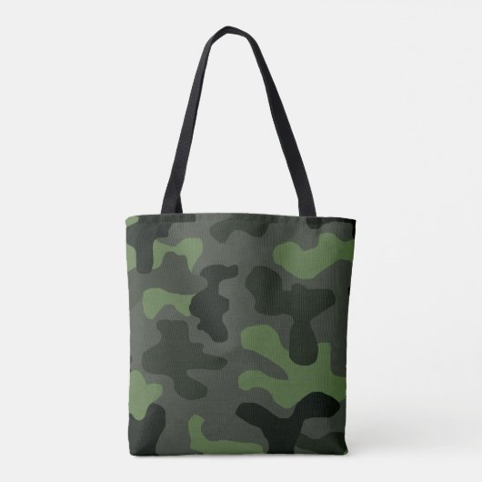 Tote Bag camouflage gris vert foncé no.14 imprimer (Dos)