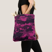 Tote Bag Camouflage hexagonal, texture militaire arrière - (De près)