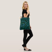 Tote Bag Camouflage Motif vert-bleu initial Customisé (Sur le modèle)