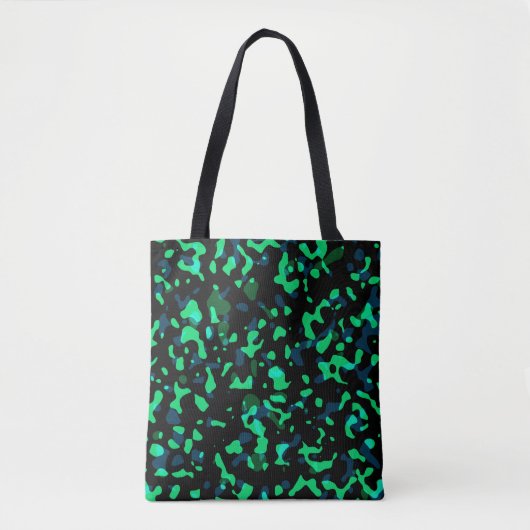 Tote Bag Camouflage noir Cool vert tendance (Devant)