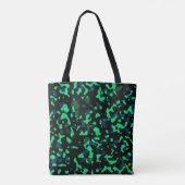 Tote Bag Camouflage noir Cool vert tendance (Dos)